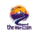 **create a logo for the corporate catch phrase "Beyond the Horizon", Sunrise, Mountains, winding road, vector style, bold colors, thick lines, white background, professional sports style** - Image #2 <@930510690723196958>