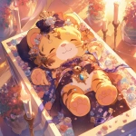 **Anime, 🐯 plushie on a sacrificial altar --niji 6** - Image #1 <@372629349565988865>