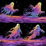 **scifi comic book style, alien ghost sludge monster, translucent, colorful, full body, on a purple crater planet, bright, classic scifi, scifi comic book style** - Variations (Strong) by <@186377350642925568> (fast)
-# Create, explore, and organize on [midjourney.com](<https://midjourney.com/imagine?from_discord=1>)