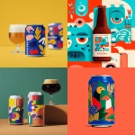 **Packaging design for "Utopian Toast", a collaboration beer between Utopian Brewing and Toast Ale. The beer is known for its rich flavour. Abstract illustration using a limited colour palette --ar 5:6 --raw --p lezvs4y --s 50 --w 7 --v 7.0** - <@1209615304372658177> (relaxed)