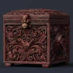 **an elaborate box carved out of mahogany, 3d, v 7.0** - Image #2 <@970863178168795136>