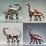 **a 3d rendered image of an industrial-style diplodocus robots with a glass chest head and iraq flag colour scheme metallic metal, an ultra-detailed illustration in the style of Atey Ghailan and Jacek Yerka, ultra-high resolution, in a dynamic pose, 4k --ar 13:20** - <@1087506013407695028> (relaxed)
-# Create, explore, and organize on [midjourney.com](<https://midjourney.com/imagine?from_discord=1>)