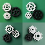 **three gears of different sizes working together, two white and one black on a green seamless background** - <@1392132639363694703> (fast)
-# Create, explore, and organize on [midjourney.com](<https://midjourney.com/imagine?from_discord=1>)