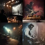 **Create a high-quality ultra-realistic photo background which is colour graded of a 1950s gene vincent rock and roll concert. Have a large tv / screen on the right hand side near the edge of the picture which you can see the whole screen** - <@1168106068602261574> (fast)