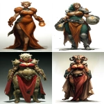 **Ammonite amanita supervillain: Big fat woman. Full body. --ar 2:3 --p hjxqxvk** - <@1052958752749387917> (relaxed)