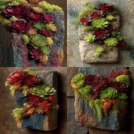 **A vertical succulent garden with aeonium and crassula cascading in burgundy and emerald, against stone with feathered brushstrokes --ar 2:3 --s 750 --raw** - <@1062314706901155840> (96%) (turbo)
-# Create, explore, and organize on [midjourney.com](<https://midjourney.com/imagine?from_discord=1>)