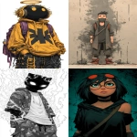 **a new comic character who represents uncertanity --raw --ar 9:16 --s 999** - <@409716268476923920> (fast)