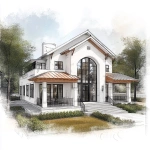 **architecture sketch look, light tones, hand drawn architecture, charming villa feeling, long exposure waveform <https://s.mj.run/PECqom2_woY>** - Image #2 <@1333576093952639078>