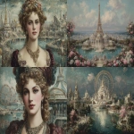 **Paris World Exposition, Belle epoque, chromolithograph --ar 3:2 --exp 100 --v 7.0** - <@286172671216058369> (relaxed)