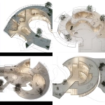 **<https://s.mj.run/zKQDBpXEAUE> , conceptual architectural render of a public campus building, based on an organic, curving floor plan layout emphasizing flowing, inclusive spaces with curved glass facades, warm wood textures, soft ambient lighting, landscaped open courtyards, integrated indoor-outdoor transitions, modern minimalist furniture high-resolution, aerial perspective, photorealistic style, rendered with soft shadows and realistic materials** - <@759292859500855326> (fast)