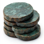 **isolated 3d neatly organized stack of circular aventurine coins, realistic style, white background --ar 3:2 --style raw --stylize 550 --v 6.1** - Image #2 <@538878031226470440>