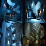 **dvd screengrab of the interior of an apartment building in the film avatar, directed by james cameron. the building's design was inspired by the work of architect frank lloyd wright and features a concrete structure with a spiral staircase. --ar 72:35** - <@554549579131912202> (fast)
-# Create, explore, and organize on [midjourney.com](<https://midjourney.com/imagine?from_discord=1>)
