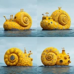 **a yellow navy ammonite amanita submarine down the sea --v 7.0 --raw** - Variations (Strong) by <@1071135204846096475> (fast)