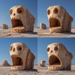 **a viennoiserien archeologic cake monster, found in a desert --v 7.0 --raw** - Variations (Subtle) by <@1071135204846096475> (relaxed)