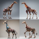**a 3d rendered image of an industrial-style giraffe robots with a mahogany head and estonia flag colour scheme metallic metal, an ultra-detailed illustration in the style of Atey Ghailan and Jacek Yerka, ultra-high resolution, in a dynamic pose, 4k --ar 13:20** - <@1087506013407695028> (relaxed)
-# Create, explore, and organize on [midjourney.com](<https://midjourney.com/imagine?from_discord=1>)