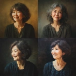**Yoko Hada, a Japanese woman in her early 60s. Her hair reaches her shoulders. She smiles gently, her eyes soft and embracing. She is slightly plump but short in stature. Portrait. Oil painting style. --v 7.0** - <@1105655477741813870> (fast)
-# Create, explore, and organize on [midjourney.com](<https://midjourney.com/imagine?from_discord=1>)