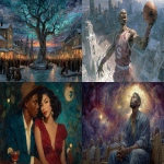 **Ernie Barnes art at Christmas, 8k, --chaos 99 --ar 8:5 --exp 50 --stylize 750 --v 7.0** - <@843177938186797076> (fast)