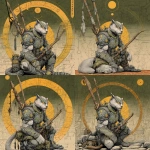 **scifi comic book style, futuristic cat warrior, scifi comic book style** - Zoom Out by <@186377350642925568> (fast)