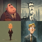 **a miserable, wet businessman** - <@1123461568311590993> (fast)