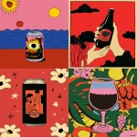 **Packaging design for "Utopian Toast", a collaboration beer between Utopian Brewing and Toast Ale. The beer is known for its rich flavour. Abstract illustration using a limited colour palette --ar 5:6 --raw --sref 527794733 3103643578 5272044 --p xqecwc2 --s 50 --v 7.0** - <@1209615304372658177> (relaxed)