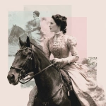 **bridgerton style lady riding horse graphic aesthetics pastels** - Image #3 <@1115418670471061604>