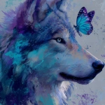 **A butterfly dream wolf --v 7.0 --raw** - Upscaled by <@754226842650542162> (relaxed, stealth)