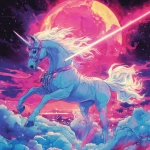 **super ultra ultraviolet unicorn ukiyo-e with lasers** - Image #2 <@1124692491124351056>