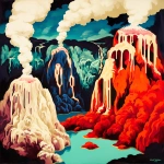 **fumarole eerie painting with a color scheme of monochromatic black and white with a pop of Color. The painting uses cross-hatching and palette knife techniques, inspired by analog horror, grunge Polaroids, ukiyo-e and retro Japanese horror. The mood is mysterious and unsettling --niji 6 --p o4l8lp8** - Image #1 <@948741381743083580>