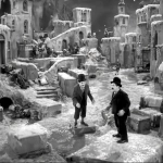 **Laurel & hardy in a snowflake macrophotography miniature city with shenanigans and turmoil. --sref <https://s.mj.run/WxMr9YfTb1A>** - Image #3 <@639231094968942592>