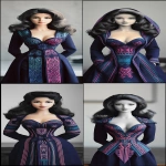 **Barbie Doll, ethnic garments, dragon motif, <https://s.mj.run/QcxVlxTXBms> --ar 7:16 --sref 74209174 --p a6eze5l --w 12** - <@917419257179033640> (fast)
