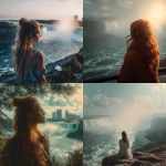 **realistic photos of a woman looking over niagra falls** - <@1064696218443317378> (fast, stealth)