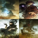 **Anime Movie Still, a handsome man, evil king, cinematic, depth effect, full body, magic, monsters, demons, dark, dark magic, ominous, opalized wood --raw --niji 6 --p w36chcu vv1gqvp --ar 9:16 --sref 169012778** - <@347448894403379200> (fast, stealth)