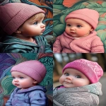 **A baby girl wearing a pink beanie, in the style of a country engraving landscape --sref 671 --p s8mr18c fx2os6q --q 2 --no trees --v 6.1 --ar 16:23** - <@1064451214823129168> (fast)