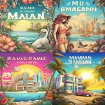 **coloring book cover drawing Miami, in the style of mixes realistic and fantastical elements, dreamlike illustrations, bloomcore, tasteful use of negative space, sketchfab, adventurecore, magic realism --ar 83:107 --v 5.2** - <@1144501518293282817> (fast)