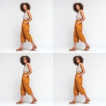 **retail advertisement style, photography, side profile, female shoe model in casual clothing wearing sandals, white background, studio, smiling, full body shot --v 7.0** - Variations (Region) by <@1080232511734554834> (fast)
-# Create, explore, and organize on [midjourney.com](<https://midjourney.com/imagine?from_discord=1>)