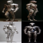 **sifi tech style full size body welding clockwork construct silver scales armor suit --ar 3:7** - <@1120759456498725045> (fast, stealth)