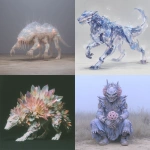 **Made up creative imaginary creature found living in my make-believe imagination with useless layers of nothing, slight motion blur with long exposure, ray-traced ambient, techno distorted, Unreal Engine 5, 7-color gradient, cosmonautumnal, freehand drawn. --chaos 30 --exp 50 --quality 4 --raw --profile 4x7uqag jh81ly1 --stylize 250 --iw 2.5** - <@1059634795207991457> (fast)
