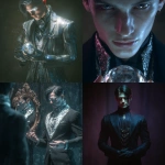 **A modern-day, contemporary man servant personification of the Evil Queen’s magic mirror, tall, pale, and elegant, wearing a sharp tailored suit with metallic accents, glowing silver eyes that reflect secrets, skin with a faint glass-like sheen, carrying an aura of mystery and obedience, blending fantasy and contemporary style, cinematic lighting, dark enchanted atmosphere, hyper-detailed, photorealistic** - <@765789039839150090> (fast)