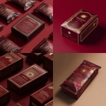 **Health supplement in a sachet, 10 sachet per box, box colour burgundy , with visible product branding "RADIANCE",looks luxury, with font hot stamping gold, burgundy accents, photorealistic Styles, white background,space for ingredients list, area for nutrition facts, slide box, simple** - <@1410256654691205160> (fast)