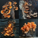 **photo of foxfire generated from fungi on decaying wood --v 6.1** - <@1116566762247442494> (fast)