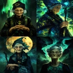 **Elderly cinderella Set against a geomagnetic storm --ar 3:4 --niji 6 --p ke69z7s --raw --no red orange yellow** - <@948741381743083580> (relaxed)