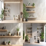 **ultra realistic modern office background wall, clean minimalist design, shelves with decor, subtle plants, soft natural lighting, smooth textures, photorealistic, high detail, 8k, perfect for webcam background, stylish professional vibe --ar 16:9 --raw** - <@833515877471223819> (fast)