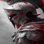 **side view of a black and white spartan 300 soldier covered in blood, blood splatters, Smokey grey background, high definition, --ar 2:3** - Image #3 <@348461091581591554>