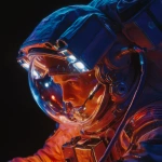 **hyper realistic astronaut in space with glowing vivid color** - Image #2 <@1255873446521344001>