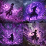 **warlock with an aura of retribution blasting outward with dangerous energy, purple energy, mtg painted art --v 7.0** - <@272909051124383744> (fast)