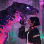 **plasma diplodocus befriends plasma saber tooth tiger --ar 4:5 --niji 6 --p 1ko4kyo --sref 7337 696968 73 --sv 4 --raw** - Image #1 <@948741381743083580>