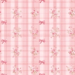 **seamless pattern, pastel pink ribbon bows at the corners of a soft pink gingham plaid grid, each square filled with tiny pink and white vintage florals, delicate and feminine, shabby chic style, seamless repeat, no text --tile** - Image #4 <@437878260013989888>