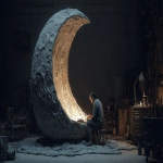 **<https://s.mj.run/O6ei9GUV79s> a lunar smith creating a model for lunar eclipse --ar 16:9 --v 7.0 --raw** - Image #2 <@1071135204846096475>