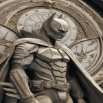 **Monochronolith batman wears time-traveling costume made of stone. Epic. Comic book cover. --v 7.0 --c 5 --ar 2:3** - Image #2 <@1052958752749387917>