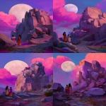 **moonstonewall --ar 3:4 --v 7.0 --p djcuvnt** - Variations (Strong) by <@948741381743083580> (relaxed)